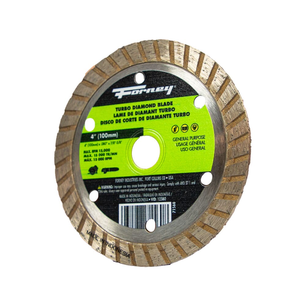 Diamond Cut-Off Blade, Turbo, 4 in